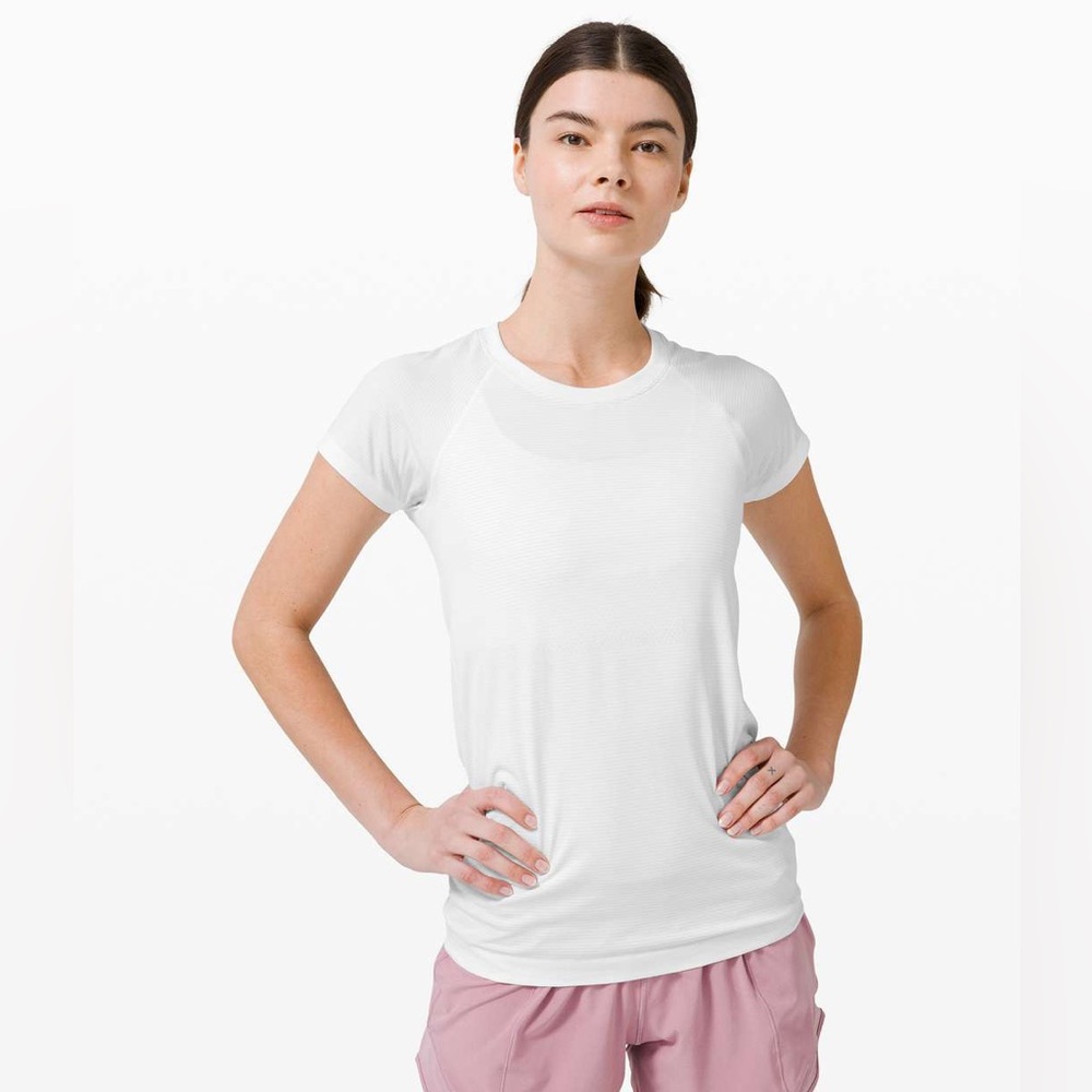 Swiftly Tech Short-Sleeve Shirt White Sz 8